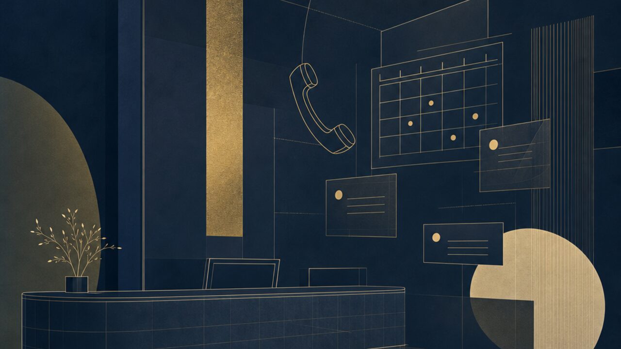 A multilingual AI reception desk routing calls, chats and bookings into business systems